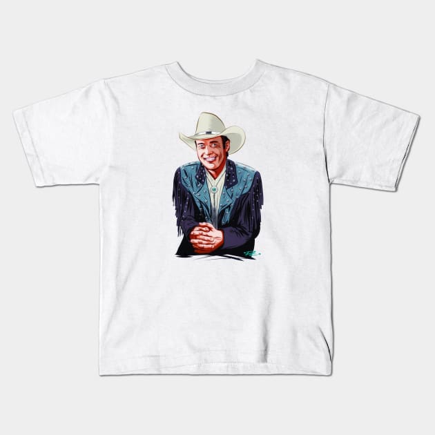 Ricky Van Shelton - An illustration by Paul Cemmick Kids T-Shirt by PLAYDIGITAL2020